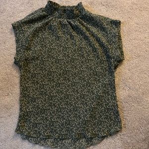 High neck chiffon sleeveless top